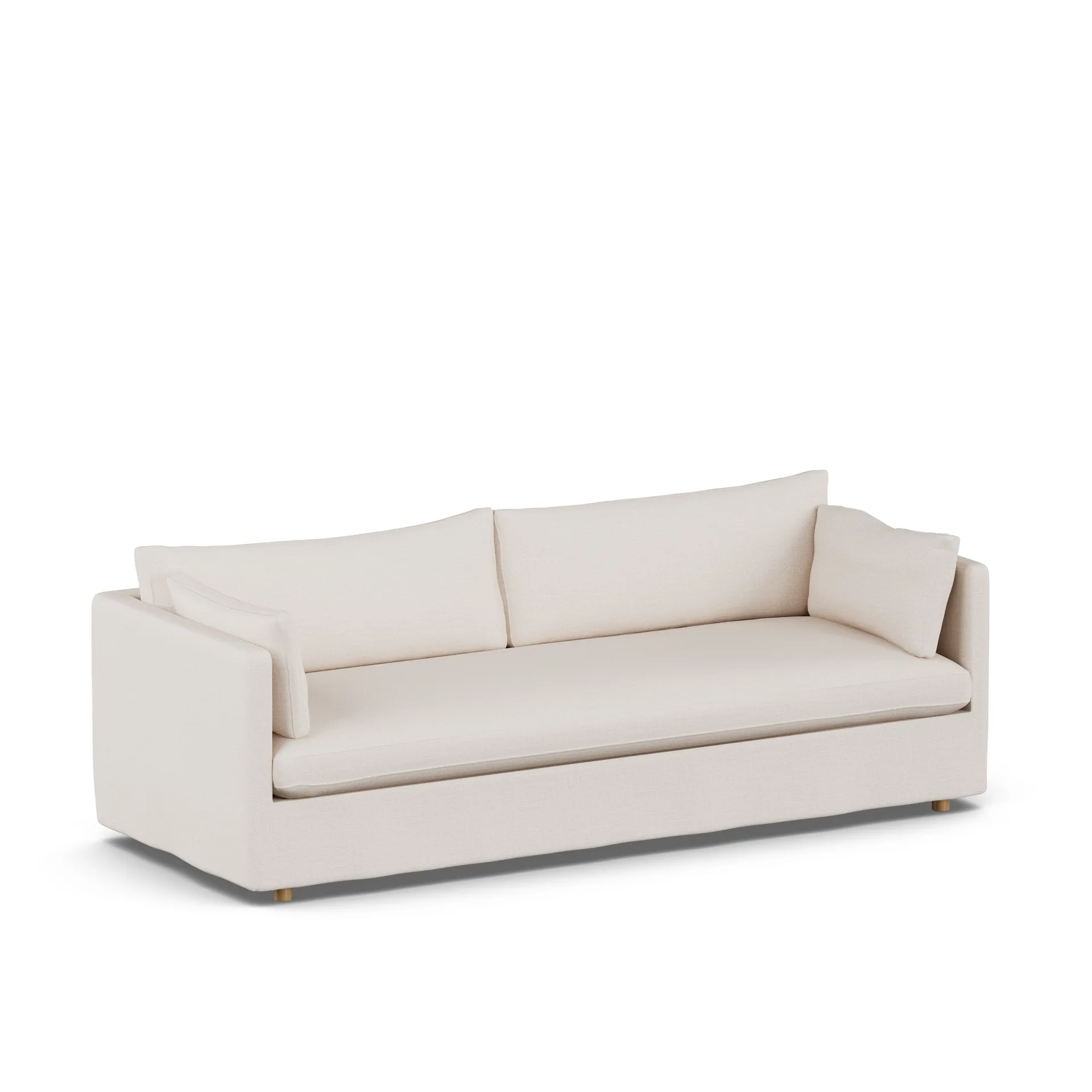 Linnevik sofa, Same Off White 6671-witgeoliede eiken, 4-zits, met rok 1898