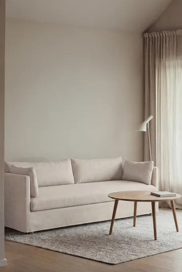 Linnevik sofa - Same Off White 6671-witgeoliede eiken, 4-zits, met rok - 1898