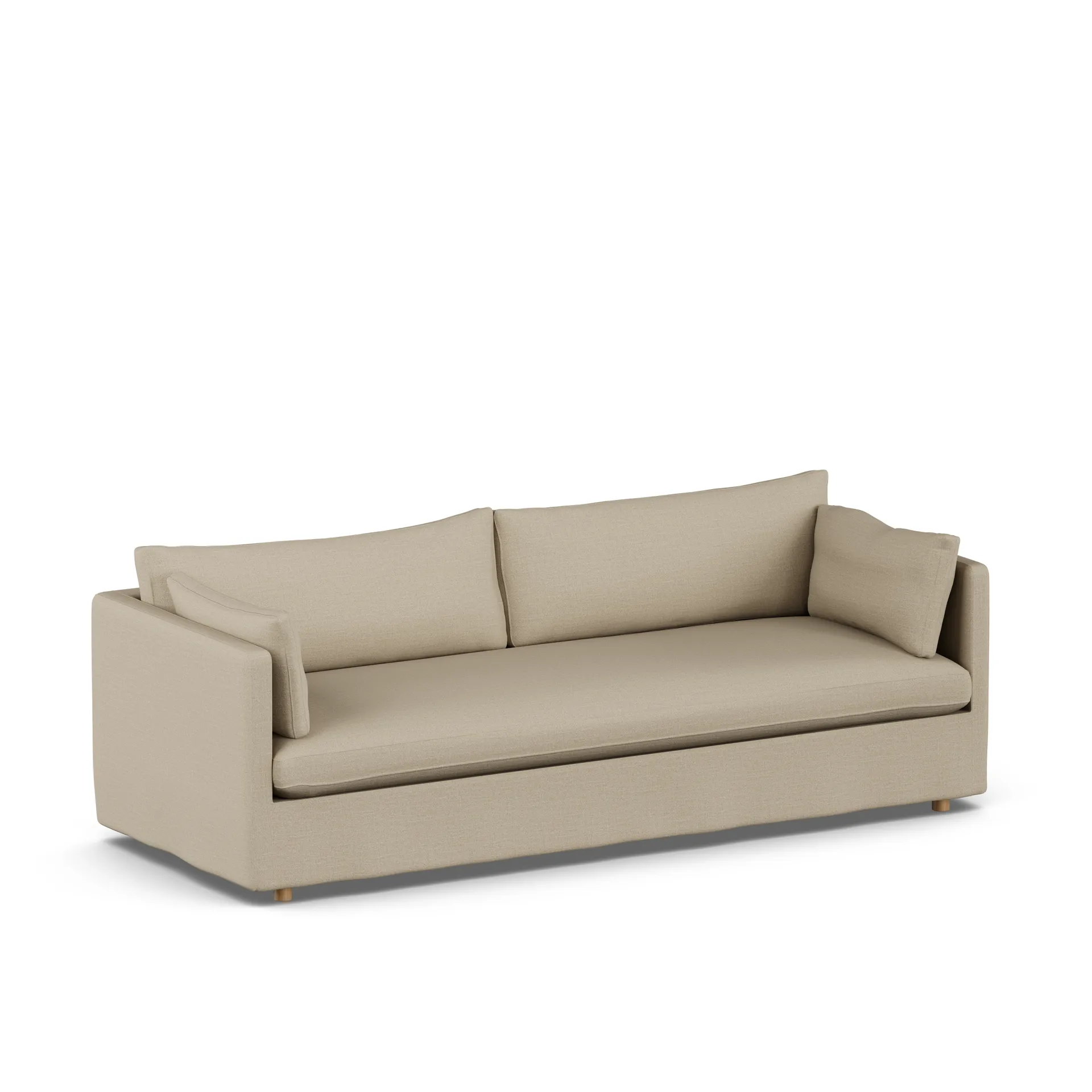 Linnevik sofa, Same Sand 6672-witgeoliede eiken, 4-zits, met rok 1898