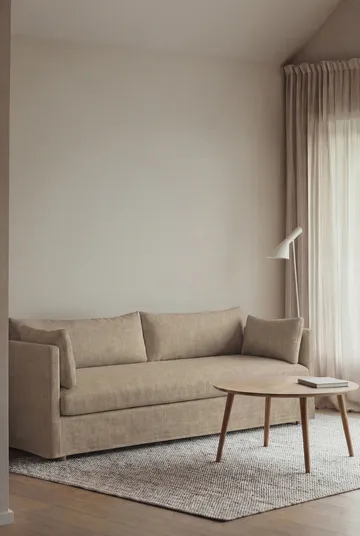 Linnevik sofa - Same Sand 6672-witgeoliede eiken, 4-zits, met rok - 1898