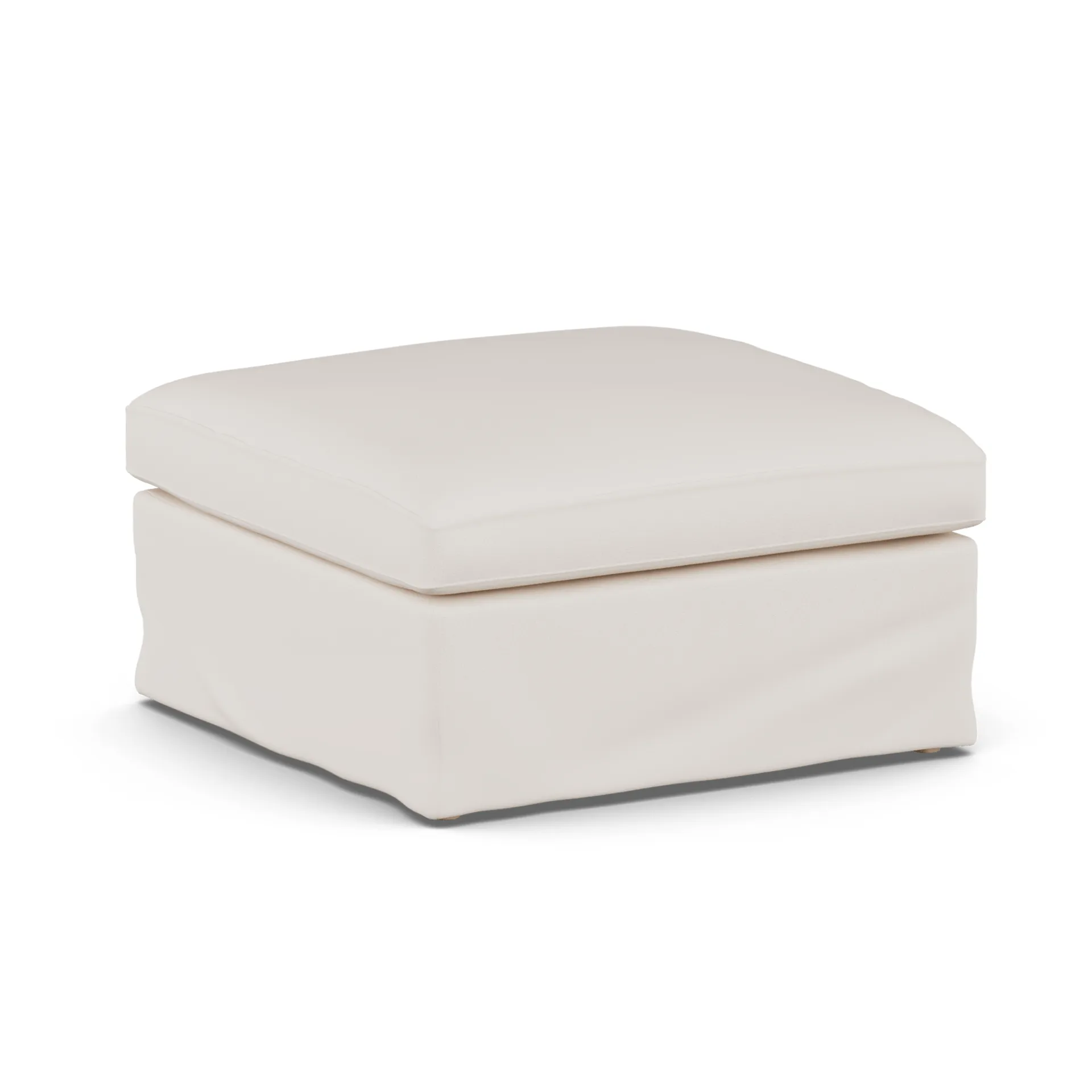 Linnevik voetenbank, Caleido Beige 9600-witgeoliede eiken, met rok 1898