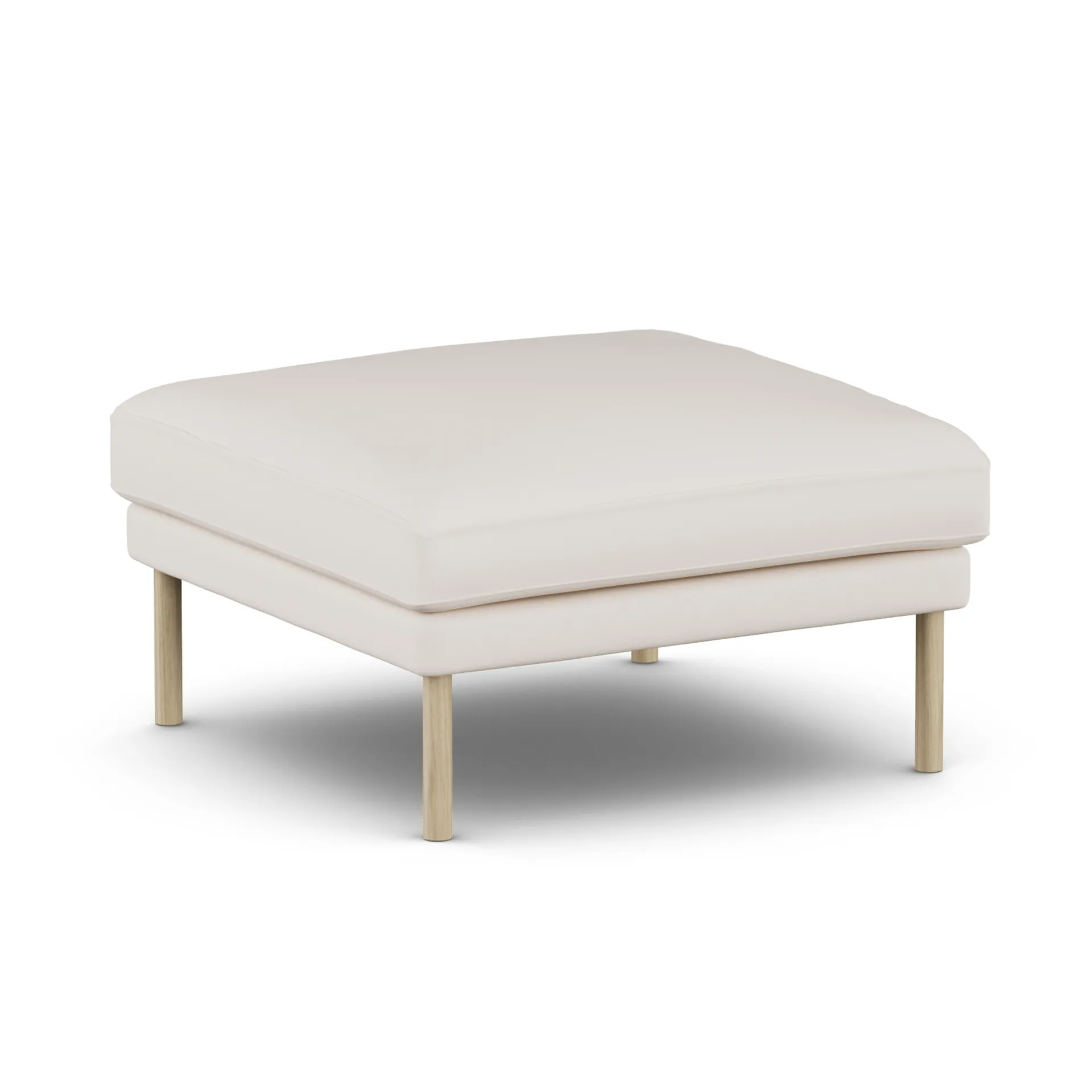 Linnevik voetenbank, Caleido Beige 9600-witgeoliede eiken, zonder rok 1898