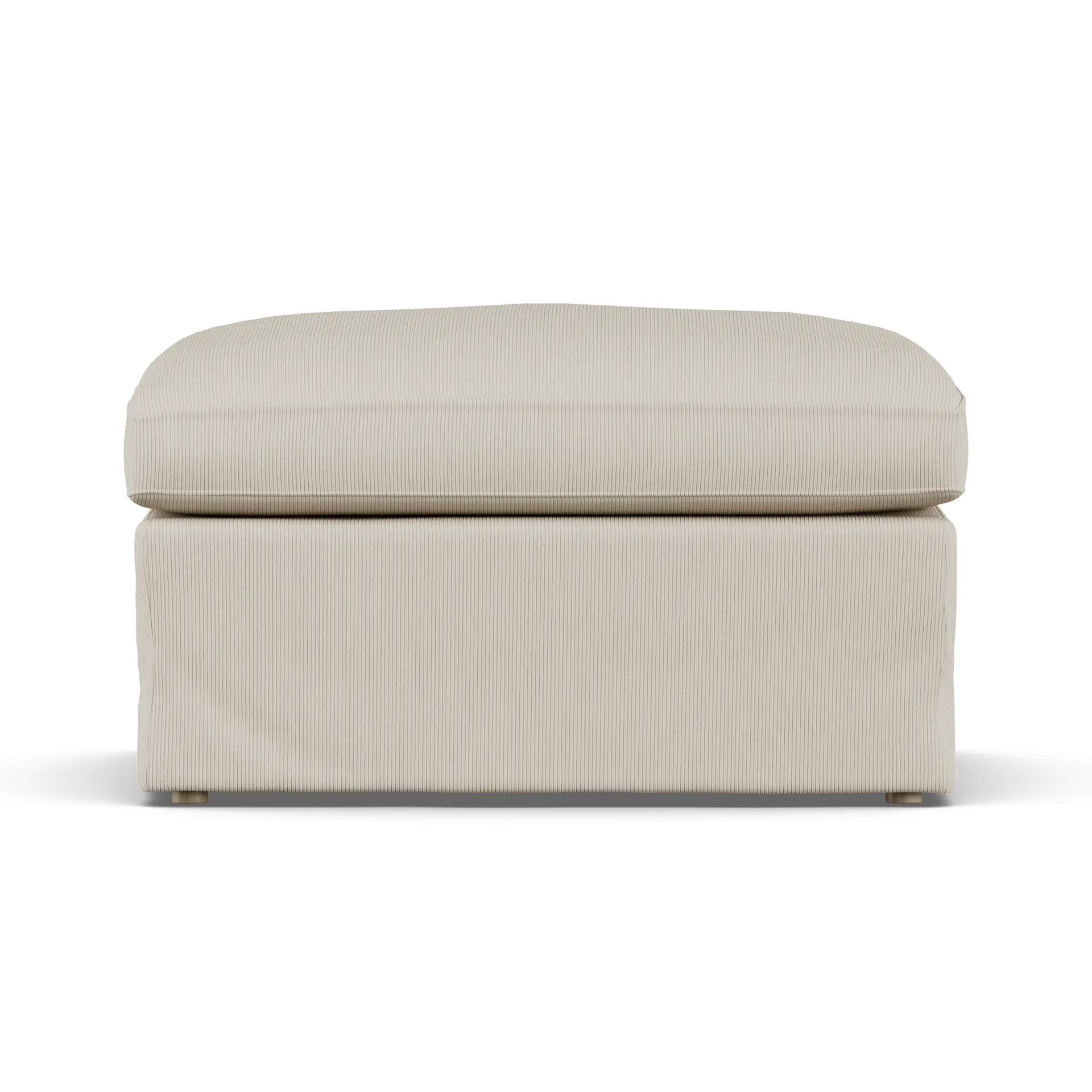 Linnevik voetenbank, Jump Beige 1956-witgeoliede eiken, met rok 1898