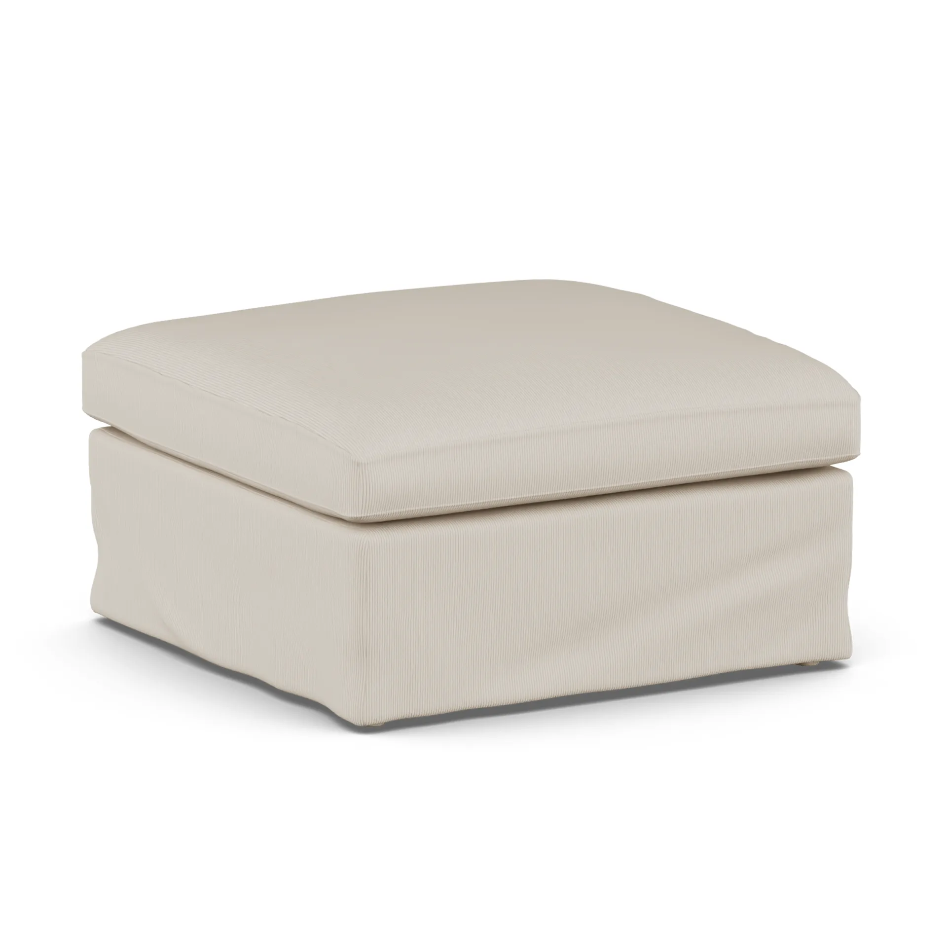 Linnevik voetenbank, Jump Beige 1956-witgeoliede eiken, met rok 1898