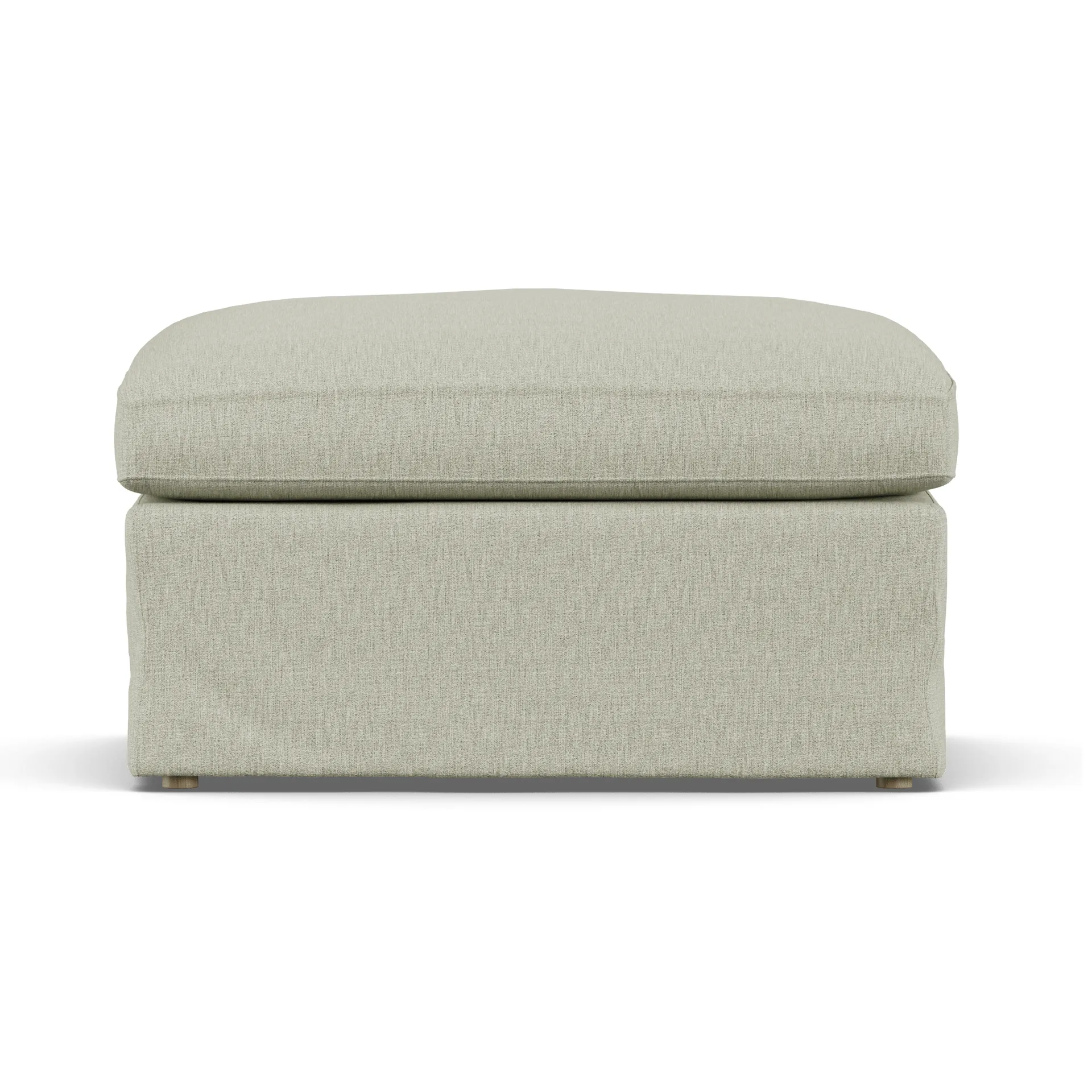 Linnevik voetenbank, Luiza Beige 3981-witgeoliede eiken, met rok 1898