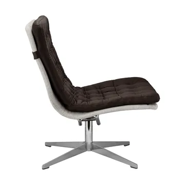 Loholm fauteuil met draaifunctie - Donkerbruin leer-Bern Beige 0341 - 1898