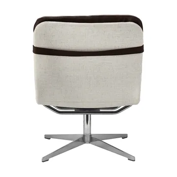 Loholm fauteuil met draaifunctie - Donkerbruin leer-Bern Beige 0341 - 1898
