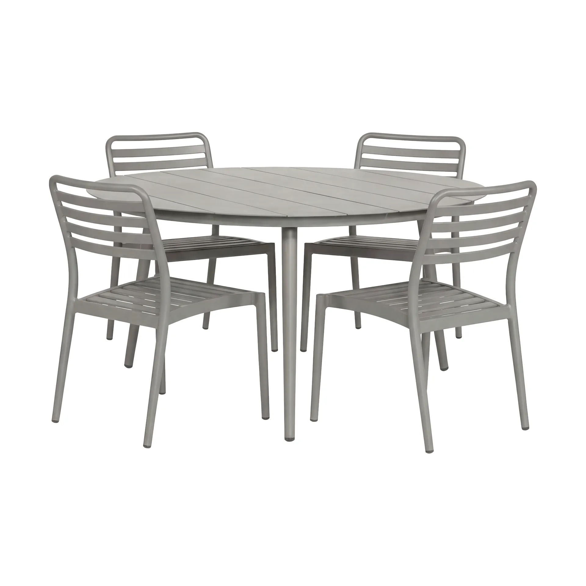 Marsala eettafel Ø140 cm + 4 Messina stoelen, taupe,  1898