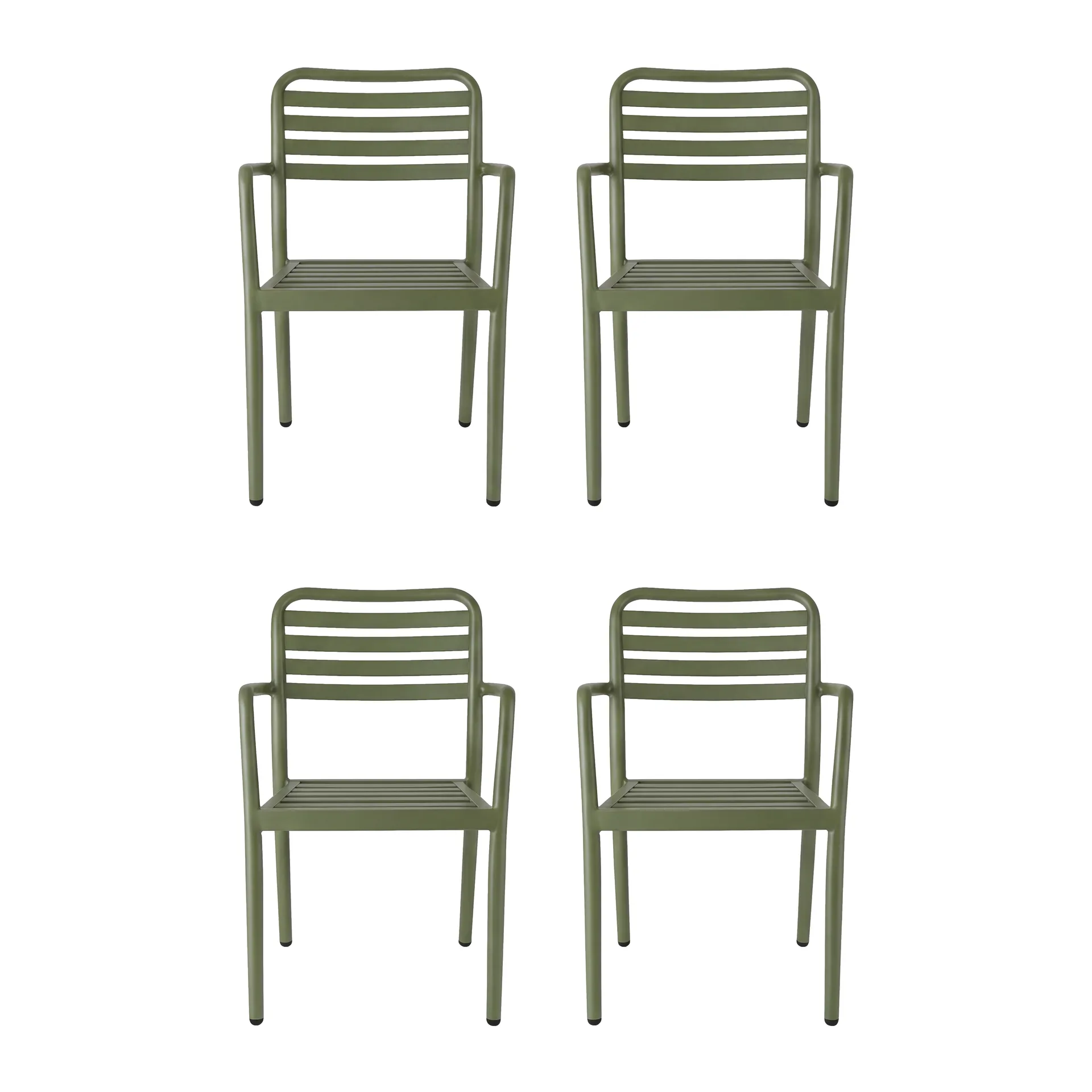 Messina armstoel, Mosgroen, set van 4,  1898