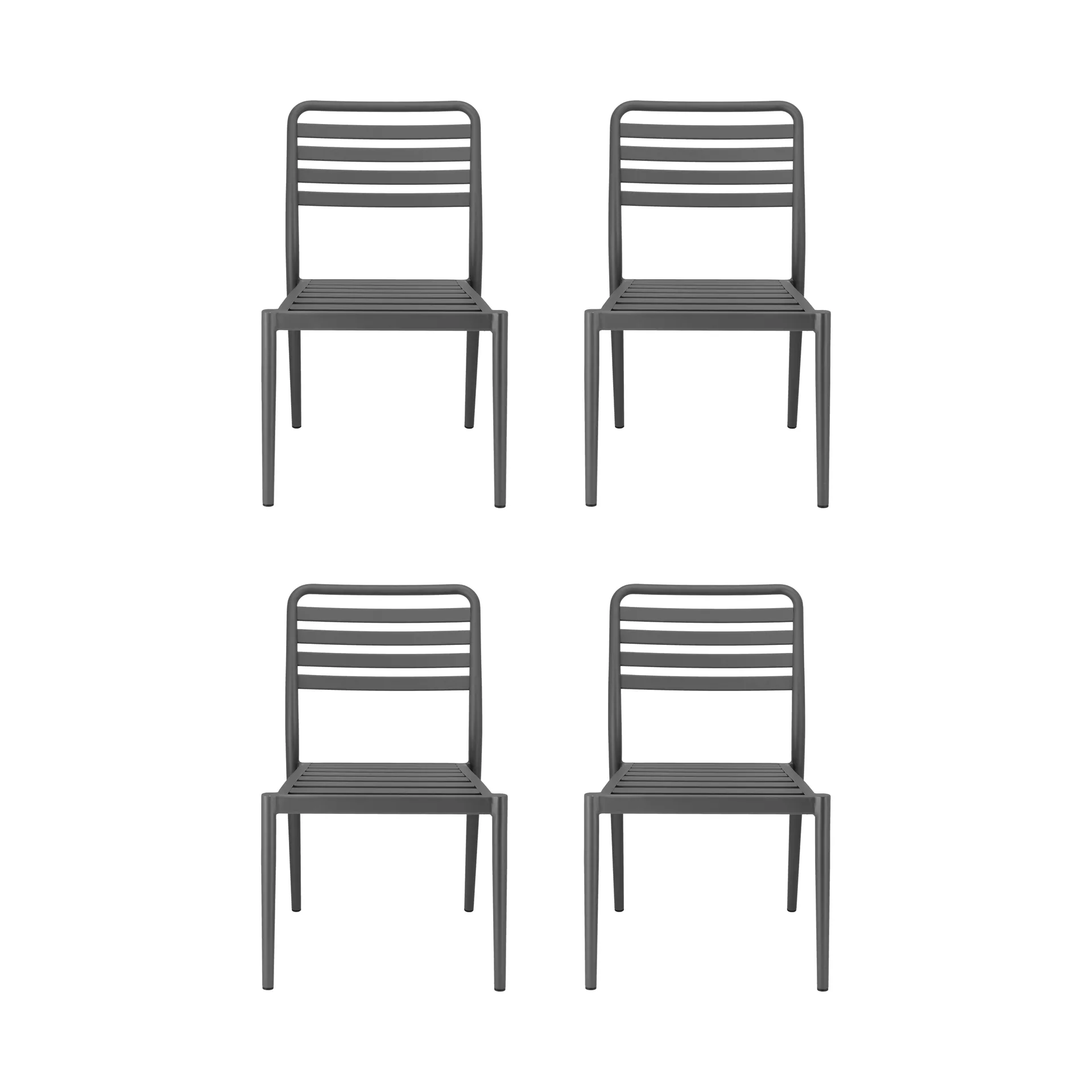 Messina stoel, Antraciet, set van 4,  1898