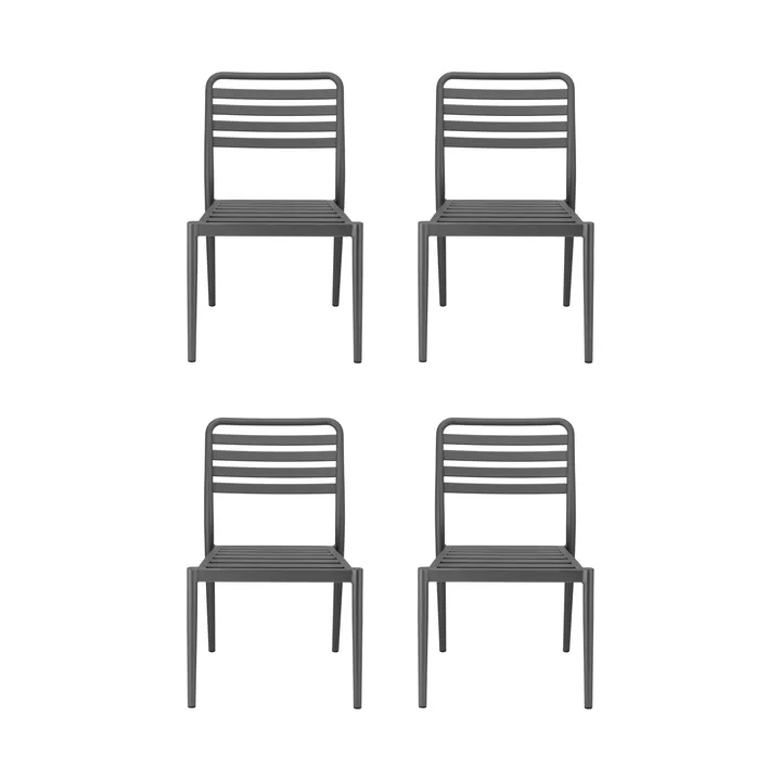 Messina stoel, Antraciet, set van 4 - 1898