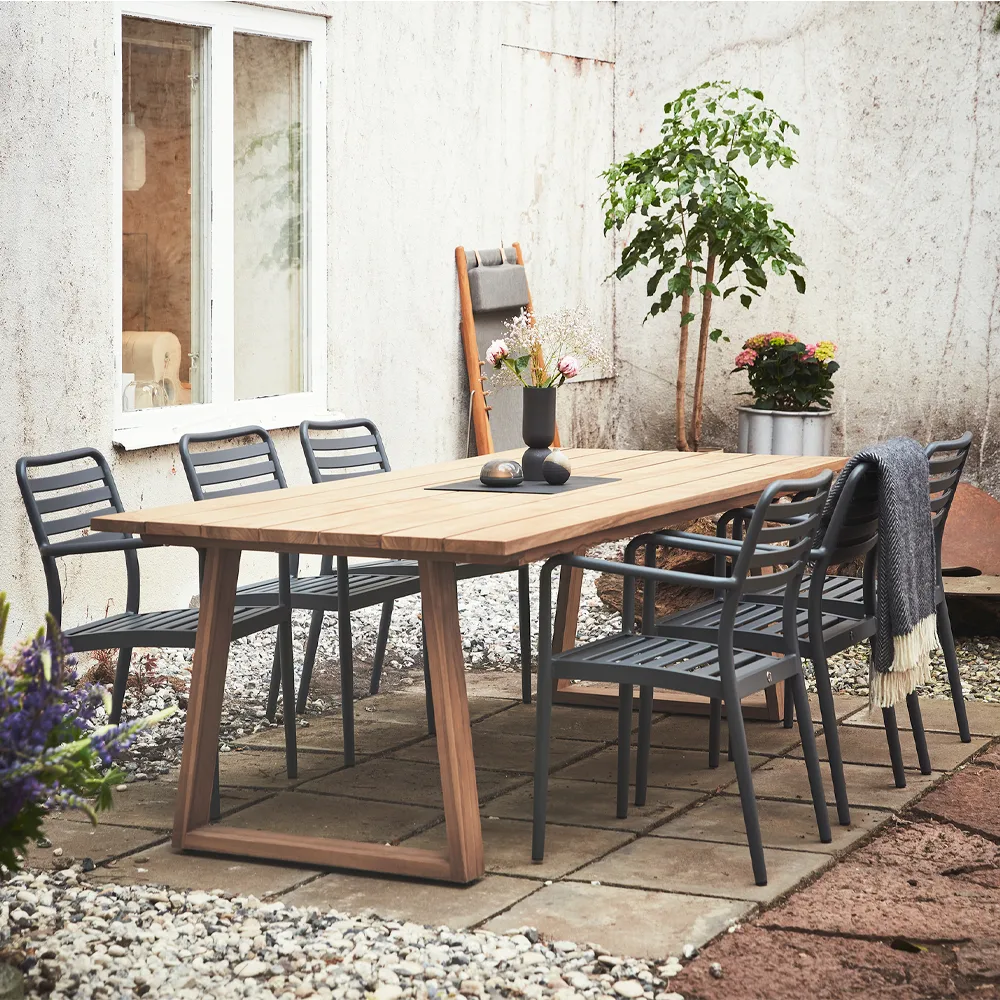 Messina stoel met armleuningen, Anthracite 1898