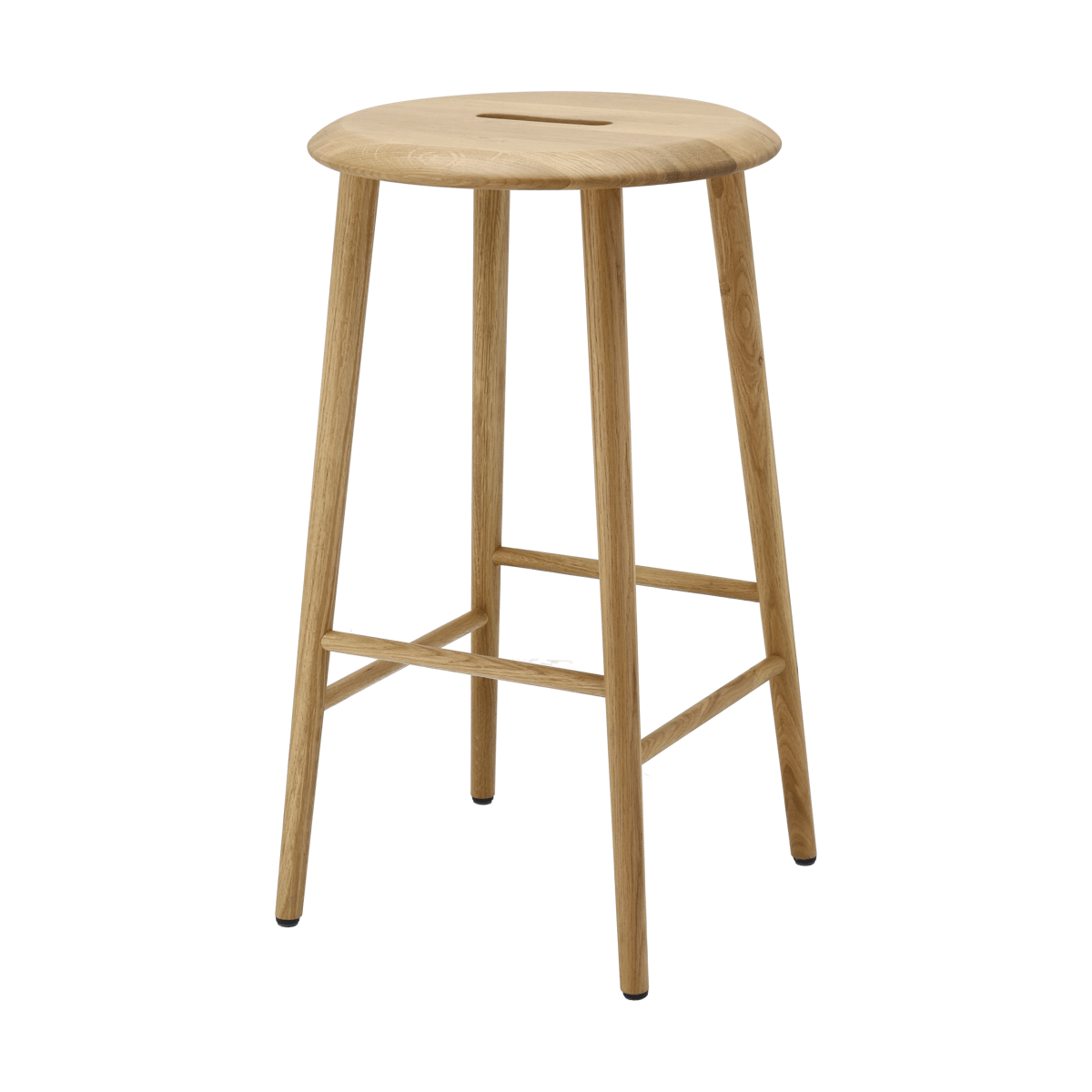 1898 Norrabo barkruk 65 cm Natuur gelakt eiken | Scandinavisch Interieur | Barstoelen | Bruin