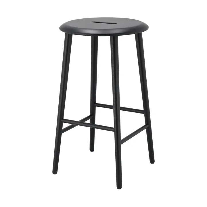 Norrabo ronde barkruk 65 cm - Zwart gelakt eiken - 1898