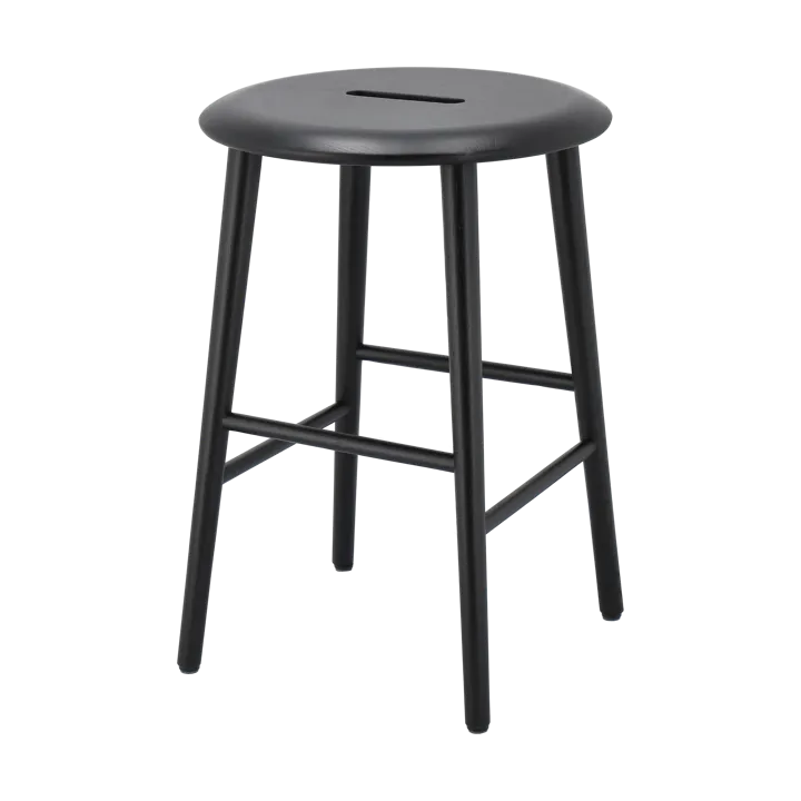Norrabo ronde kruk 53 cm - Zwart gelakt eiken, Ø38x53 cm - 1898