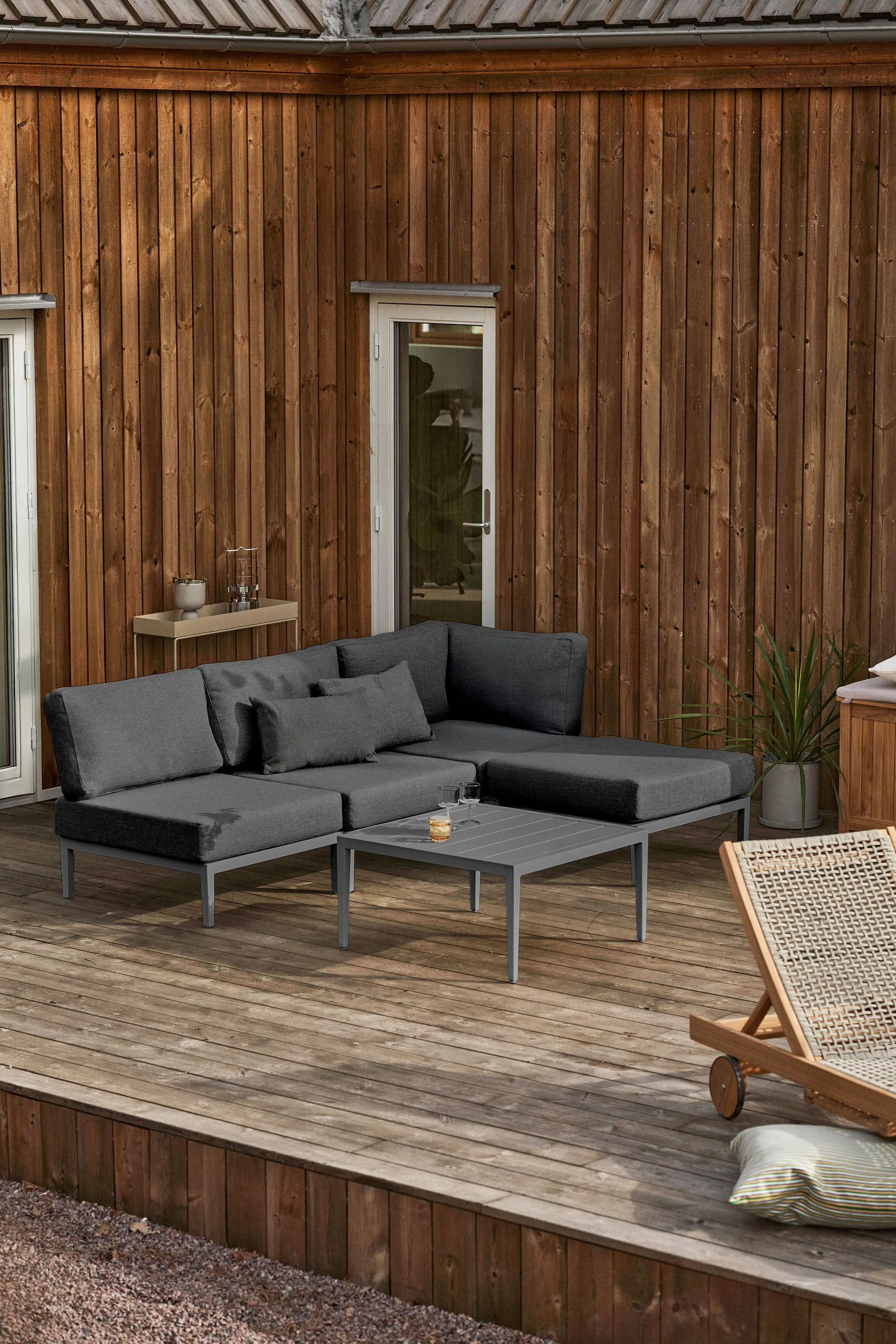 Santander modulaire bank hoekmodule, Grijze 1898