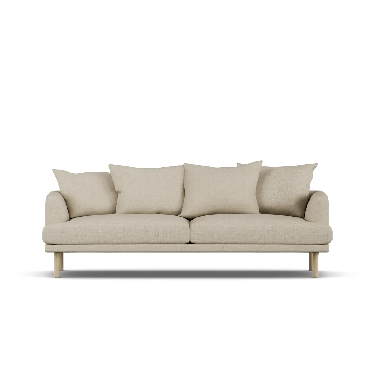 1898 Sjövik sofa Bern Beige 0341-witgeoliede eiken, 3-zits