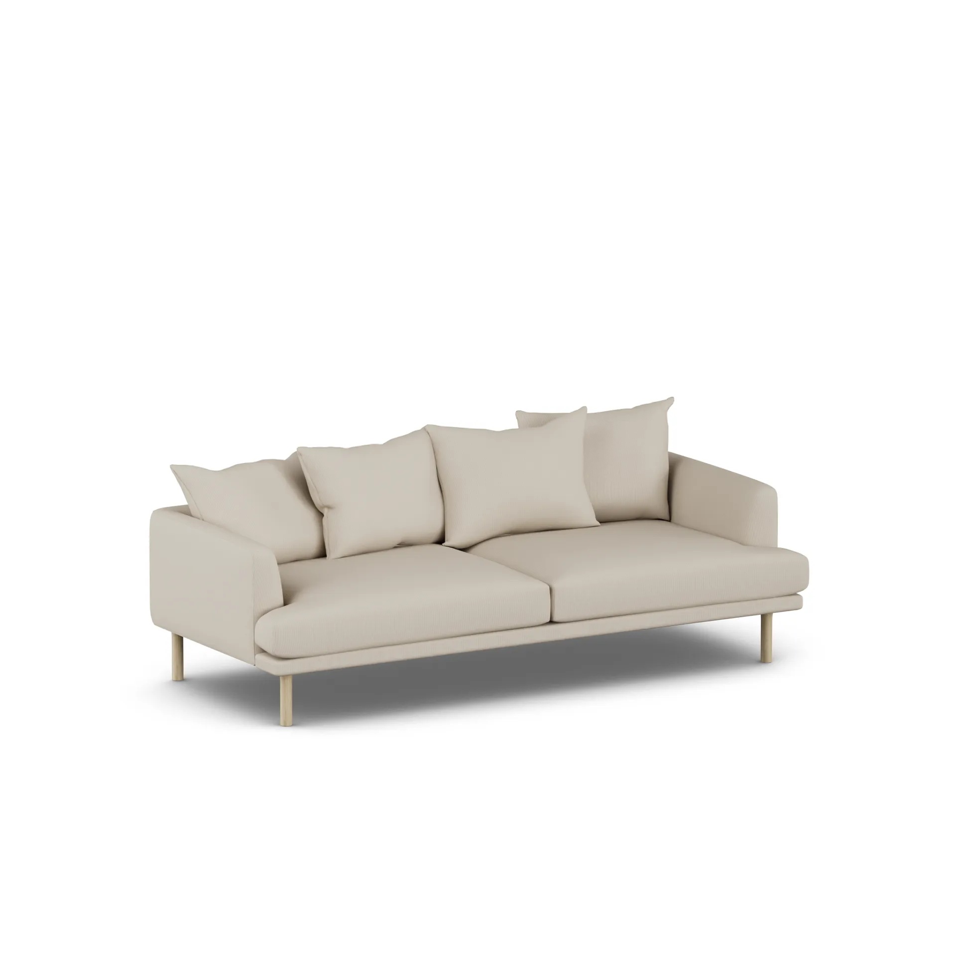 Sjövik sofa, Jump Beige 1956-witgeoliede eiken, 3-zits 1898