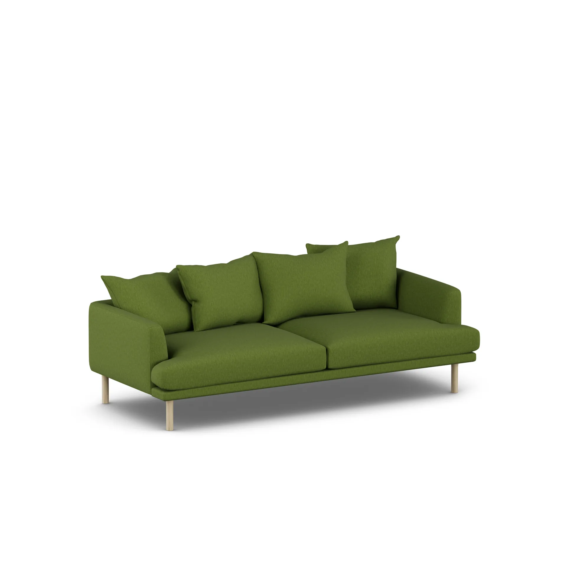Sjövik sofa, Luiza Green 3975-witgeoliede eiken, 3-zits 1898