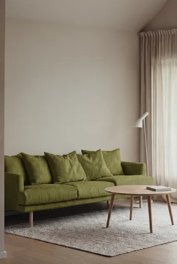 Sjövik sofa - Luiza Green 3975-witgeoliede eiken, 3,5-zits - 1898