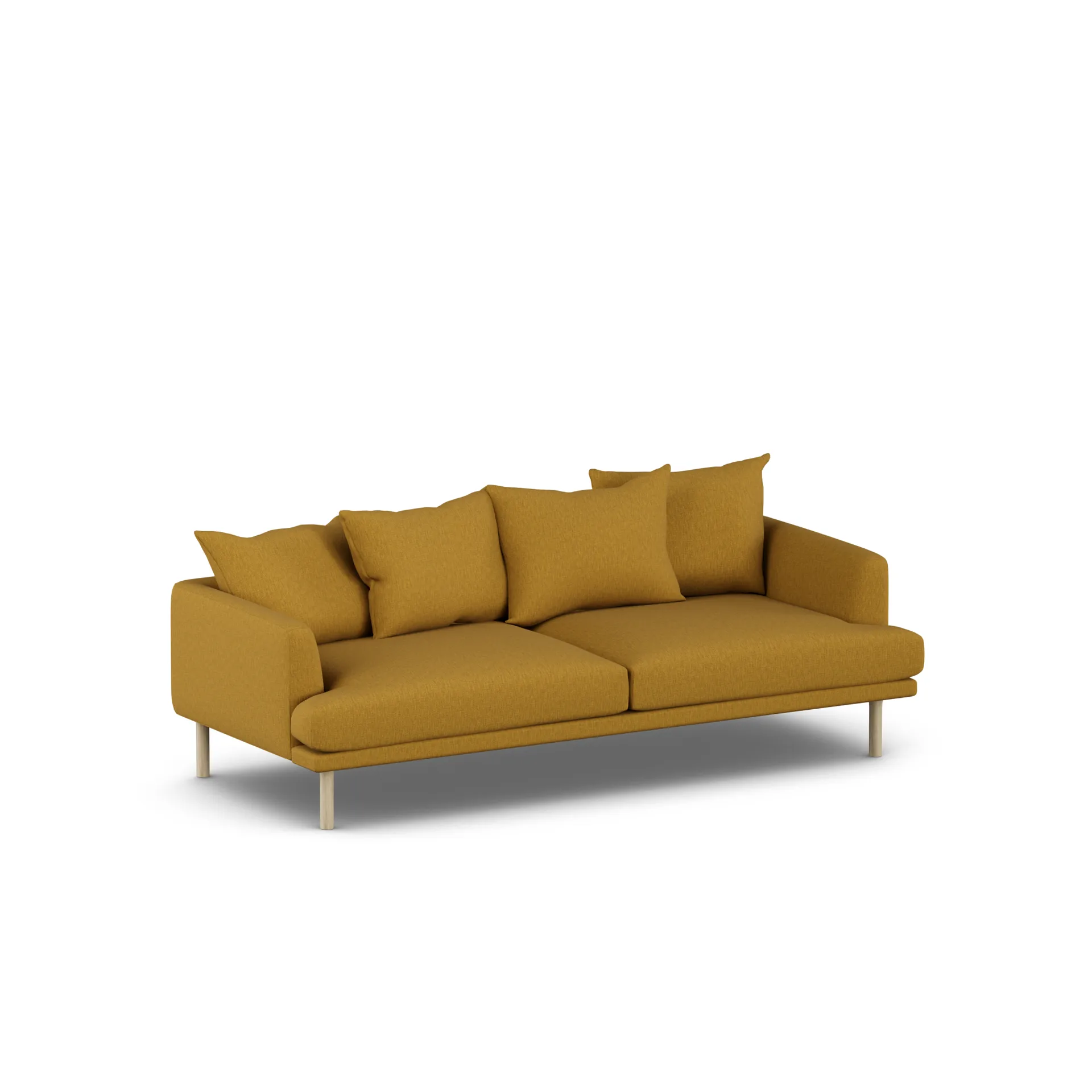 Sjövik sofa, Luiza Mustard 3972-witgeoliede eiken, 3-zits 1898
