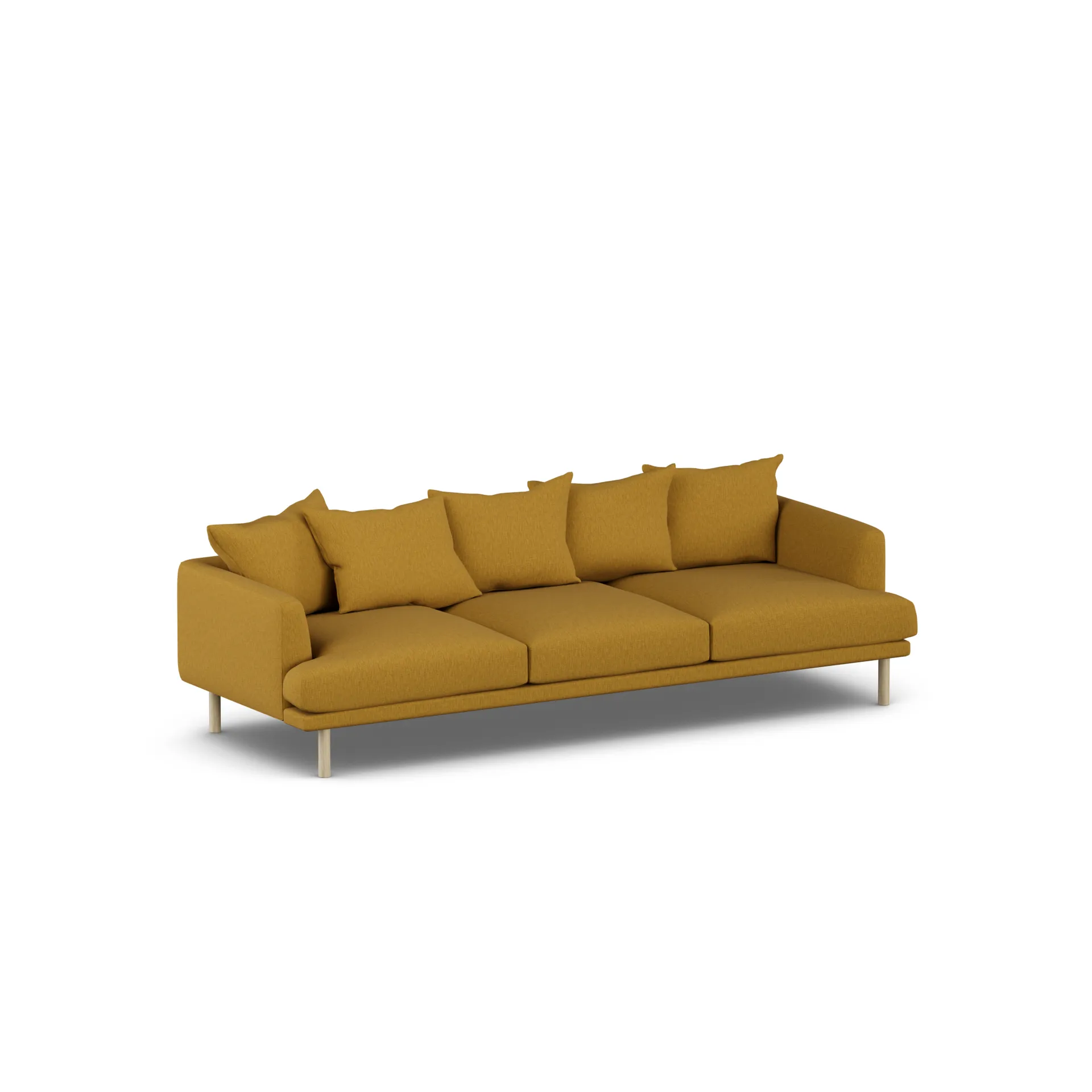 Sjövik sofa, Luiza Mustard 3972-witgeoliede eiken, 3,5-zits 1898
