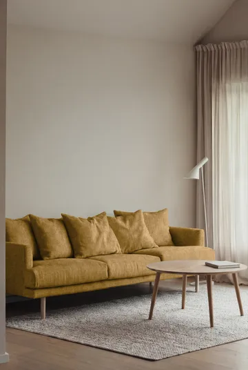 Sjövik sofa - Luiza Mustard 3972-witgeoliede eiken, 3,5-zits - 1898