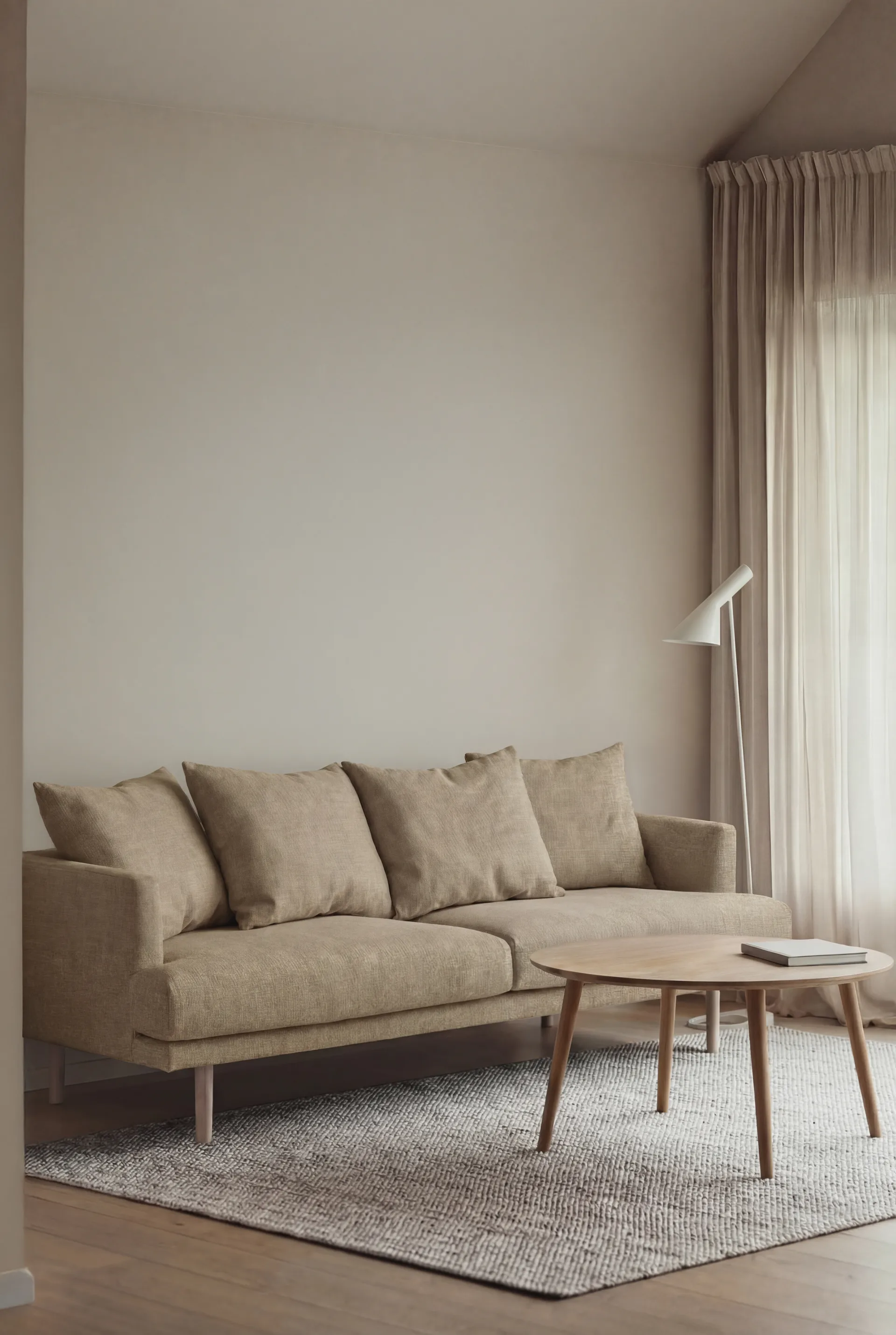 Sjövik sofa, Same Sand 6672-witgeoliede eiken, 3-zits 1898