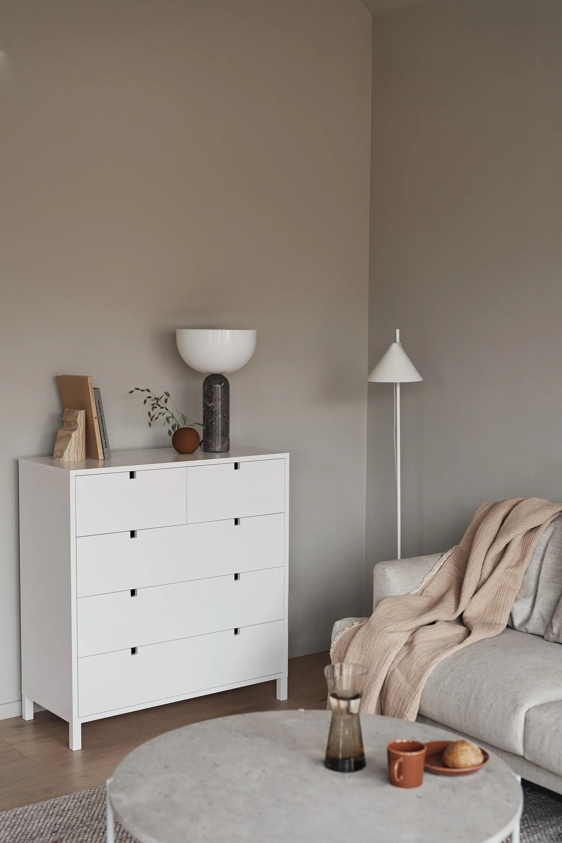 Square ladekast 2+3 lades, Wit 1898