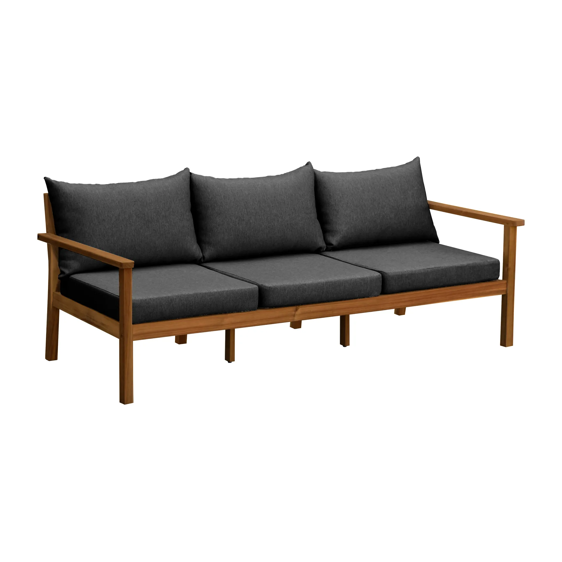 Stockaryd bank 3-zits teak/dark grey,  1898