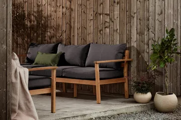 Stockaryd bank 3-zits teak/dark grey - 1898