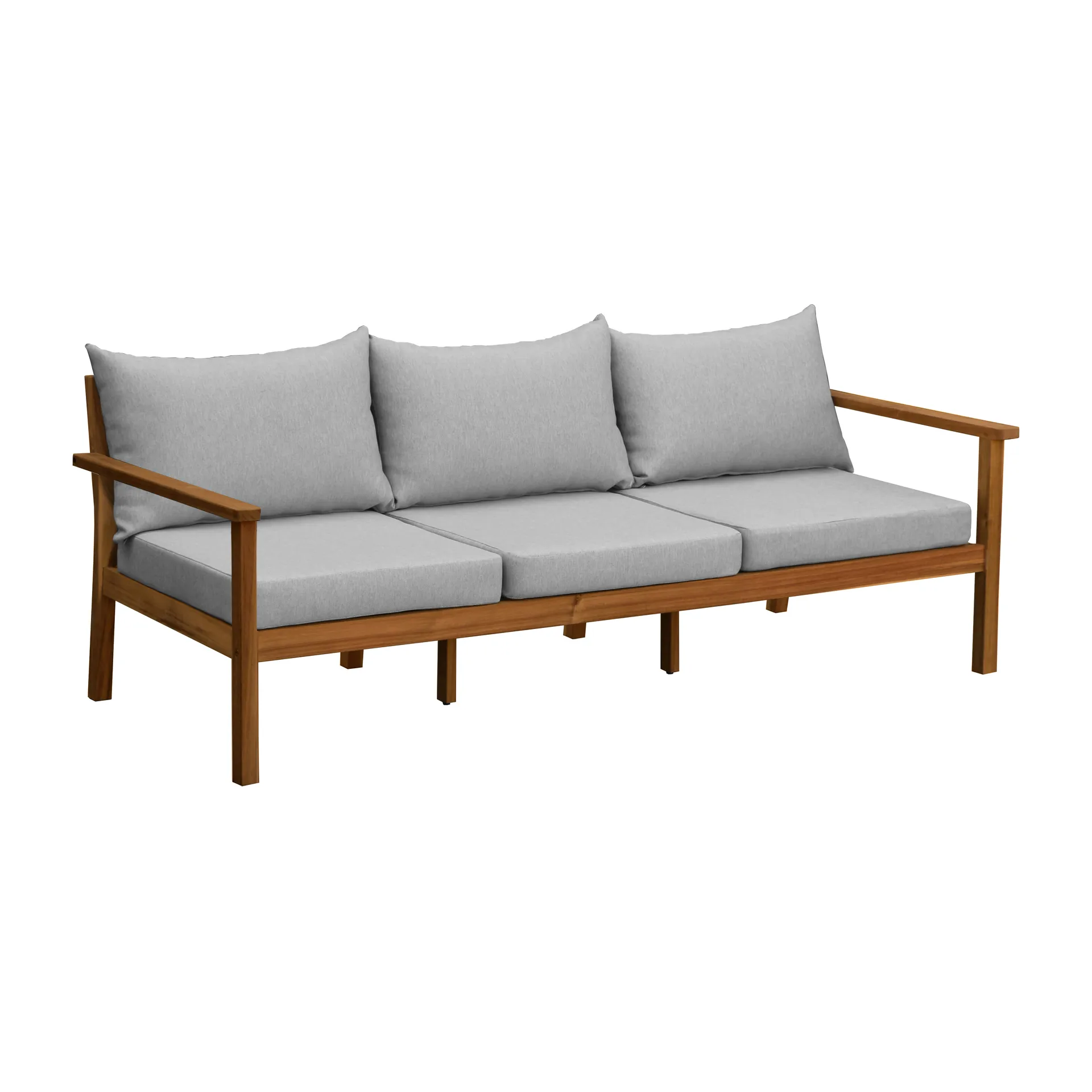 Stockaryd bank 3-zits teak/light grey,  1898