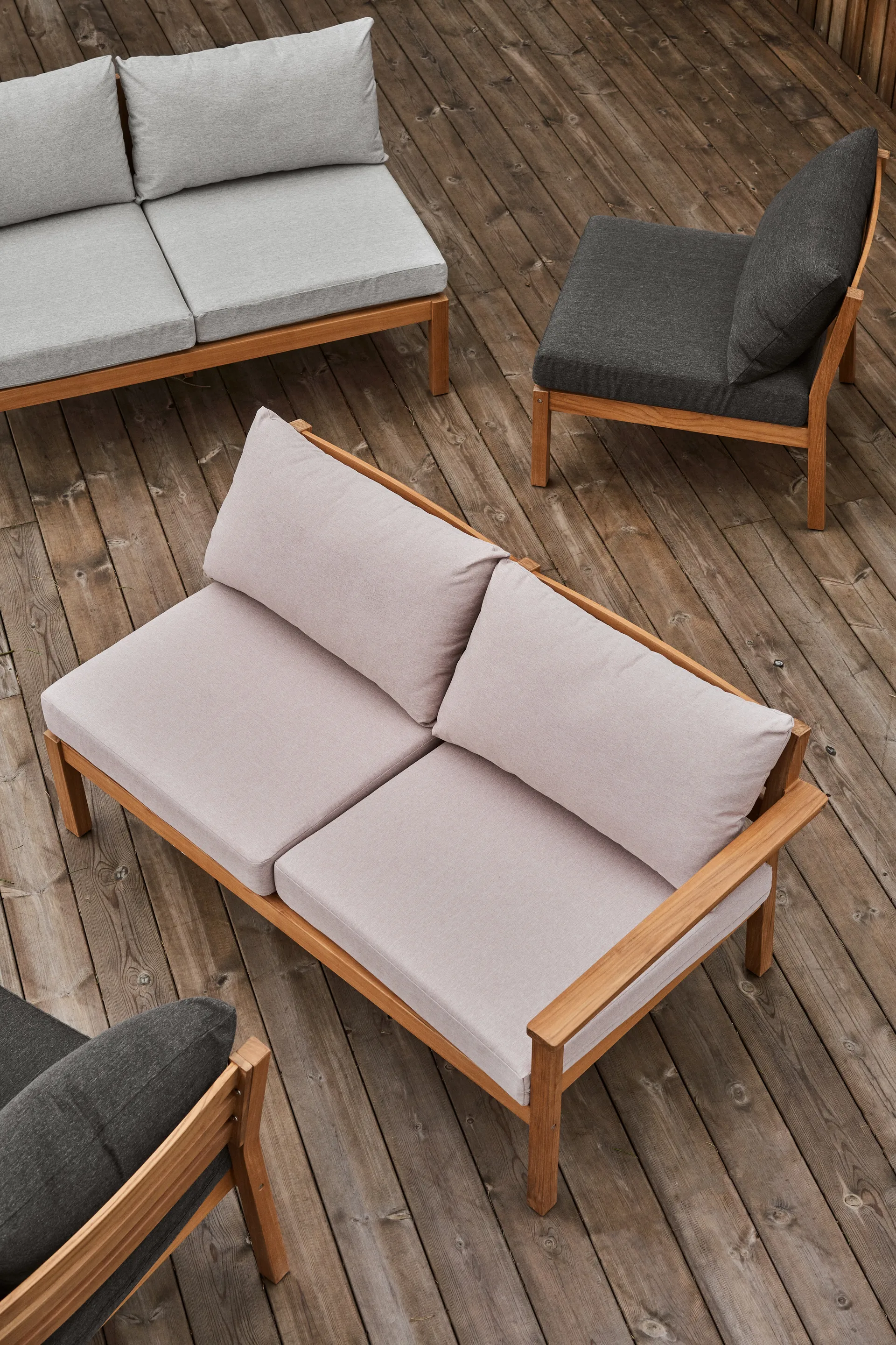 Stockaryd bankmodule 2-zits links teak/beige 1898