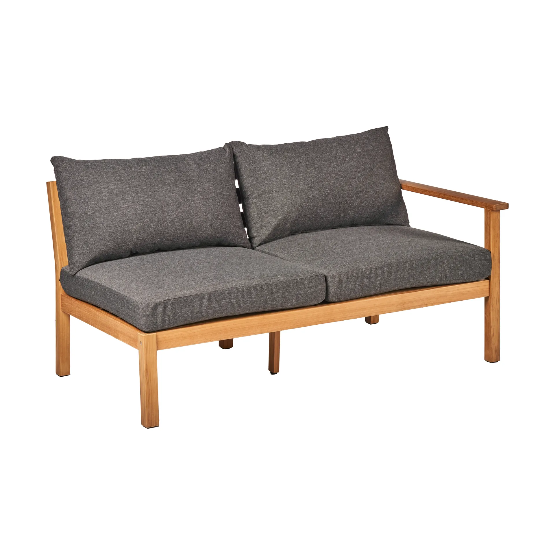 Stockaryd bankmodule 2-zits links teak/dark grey,  1898