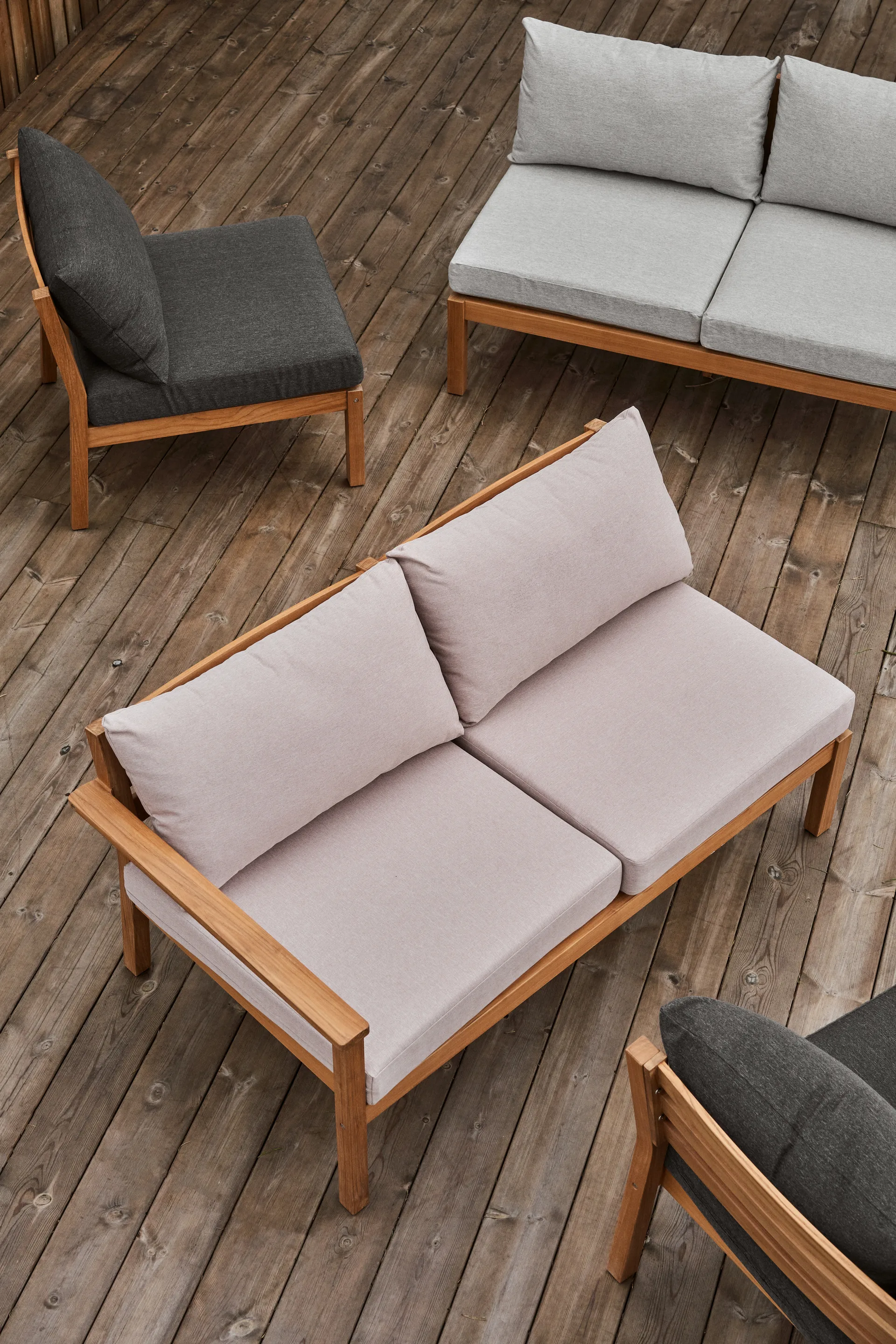 Stockaryd bankmodule 2-zits rechts teak/beige,  1898