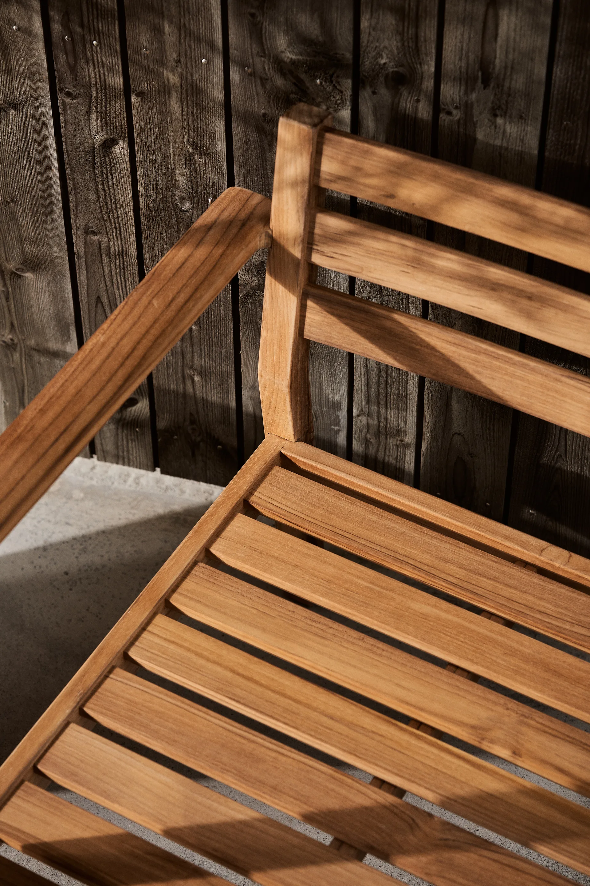 Stockaryd loungestoel teak/light grey,  1898