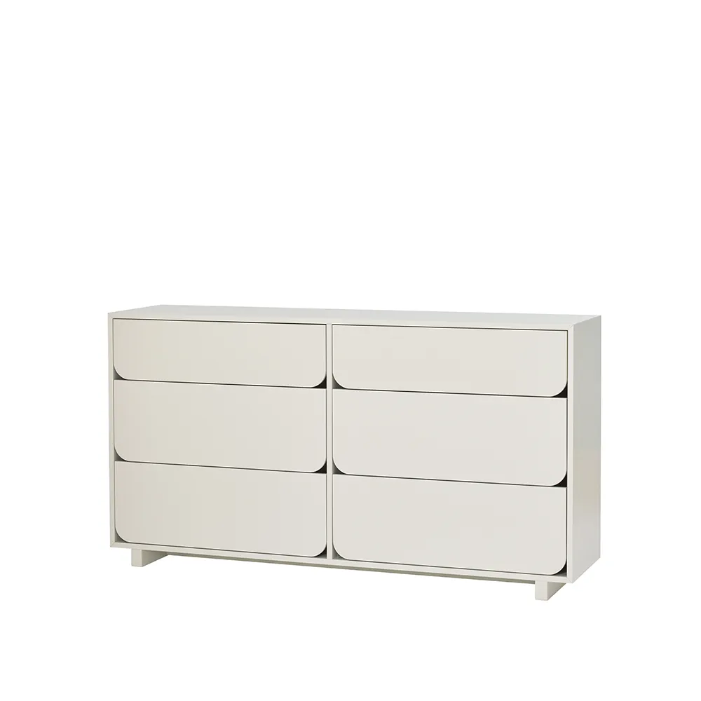 Vidja dubbele ladekast, zand, 6 lades 1898