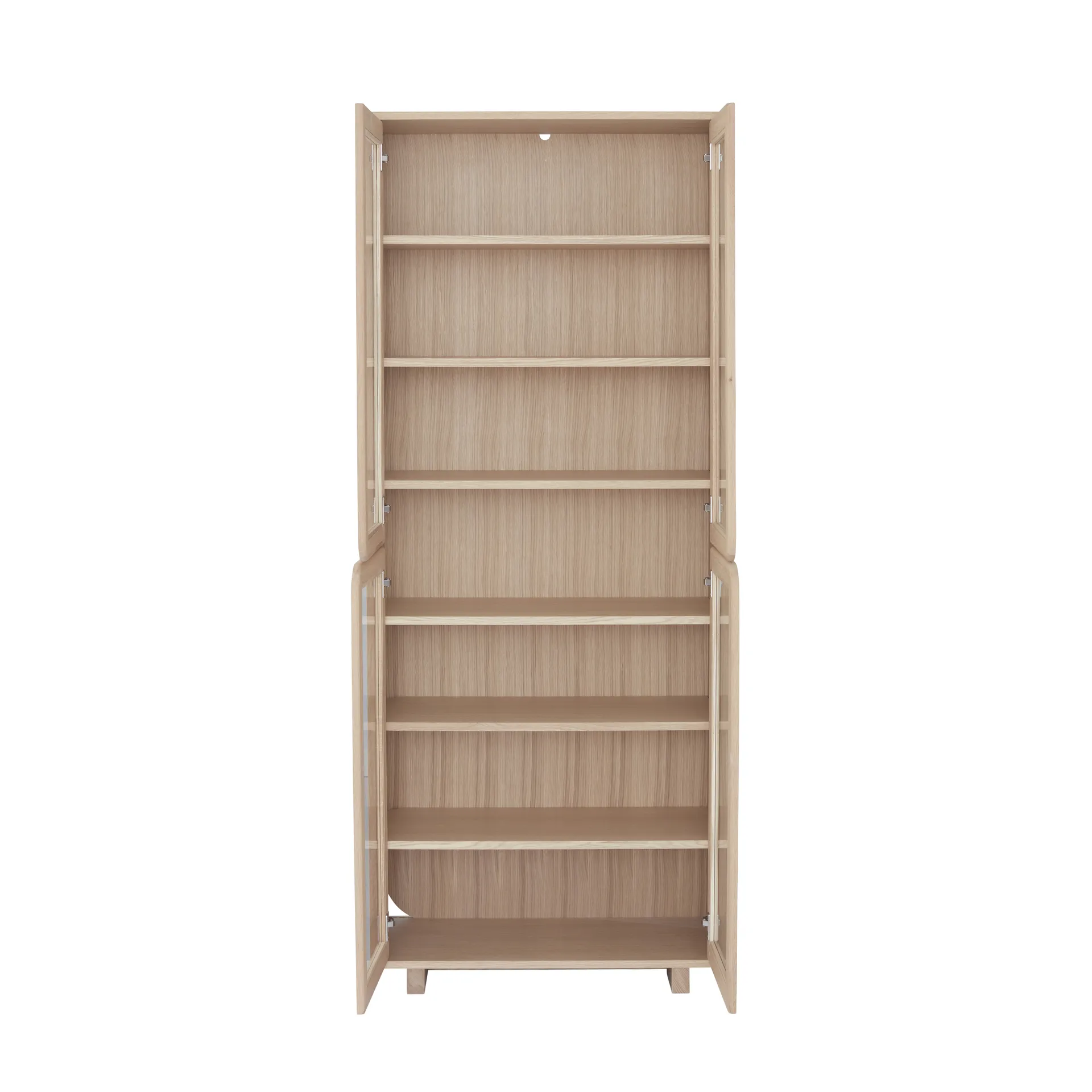 Vidja hoge vitrinekast, Witgepigmenteerd eikenhout 1898