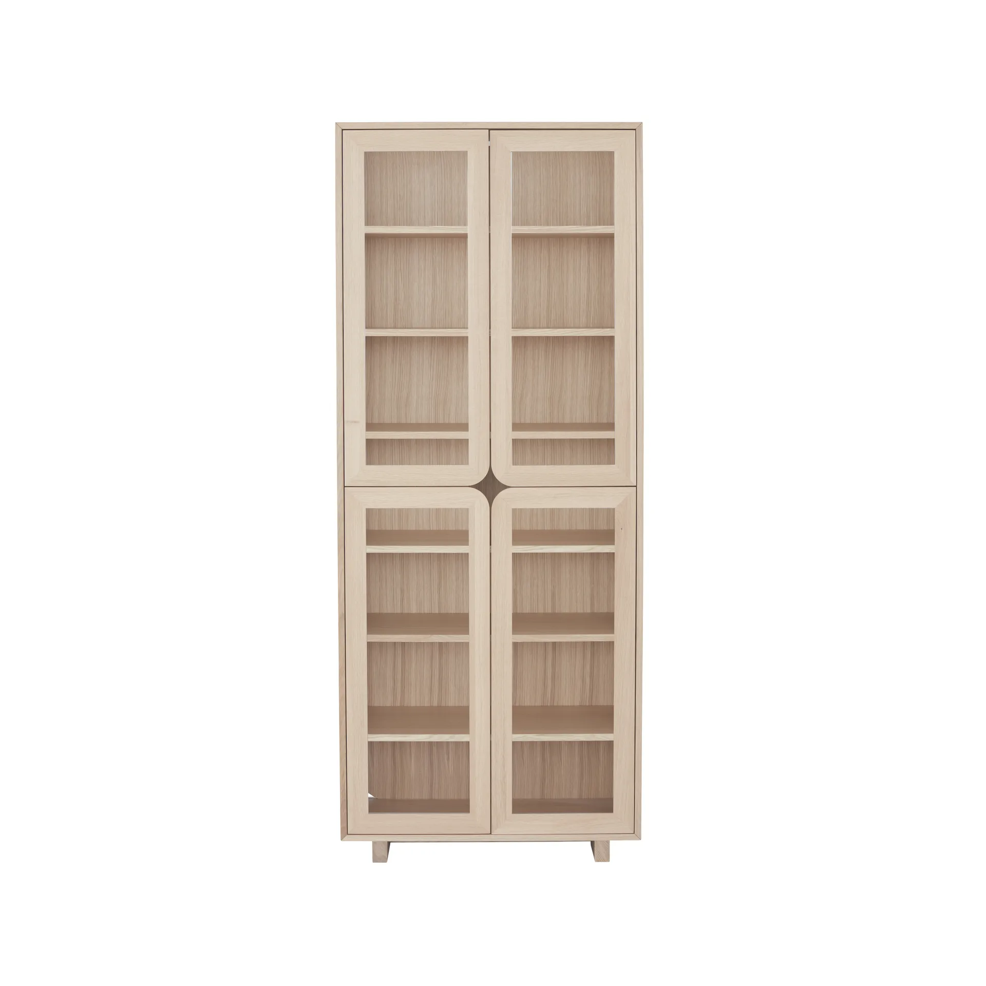 Vidja hoge vitrinekast, Witgepigmenteerd eikenhout 1898