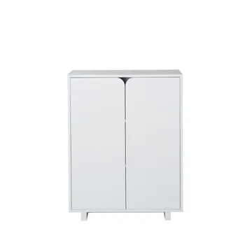 Vidja kast - witte lak, laag, bedekte deuren - 1898