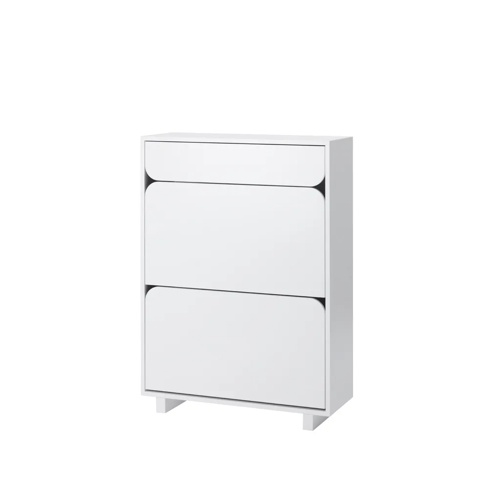 Vidja schoenenkast, witte lak, 2 vakken+1 lade 1898