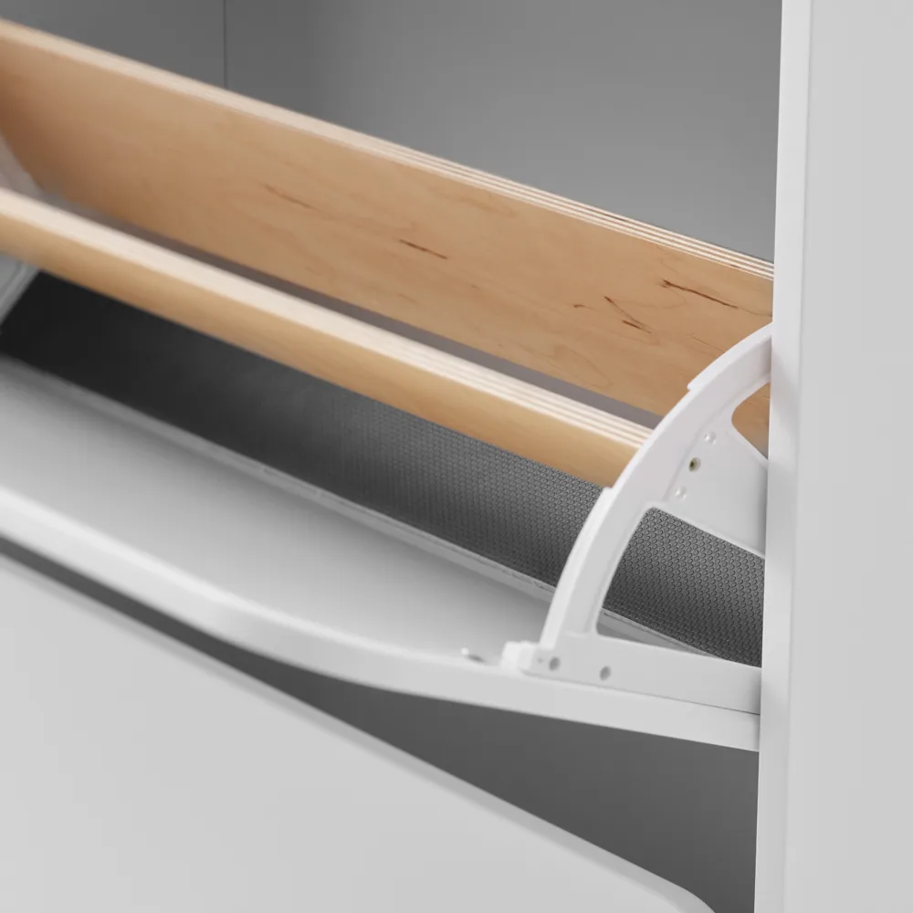 Vidja schoenenkast, witte lak, 2 vakken+1 lade 1898