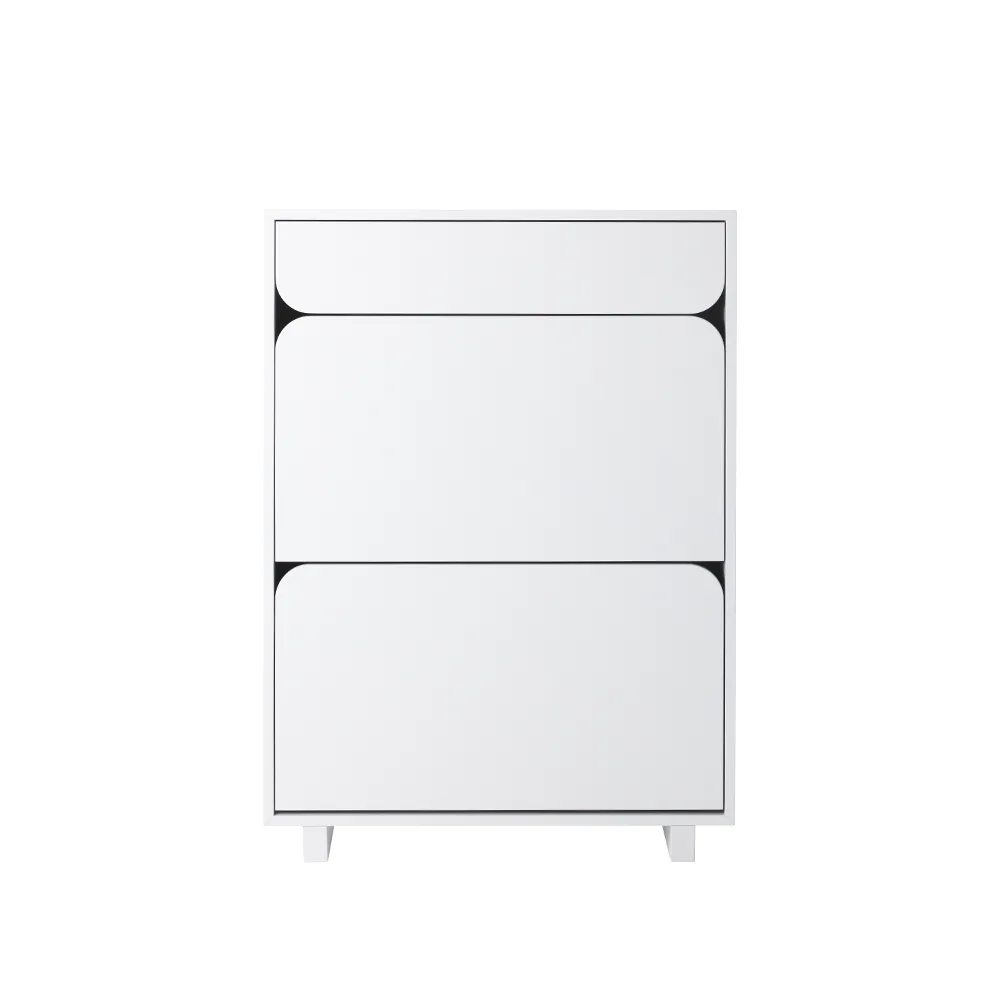 Vidja schoenenkast, witte lak, 2 vakken+1 lade 1898