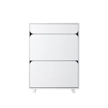 Vidja schoenenkast - witte lak, 2 vakken+1 lade - 1898