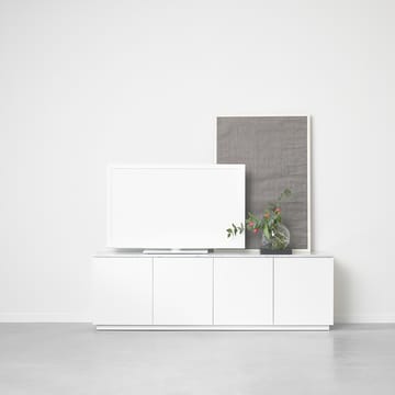 Beam sideboard - lichtgrijs, lichtgrijs onderstel, blad van carrara marmer - A2