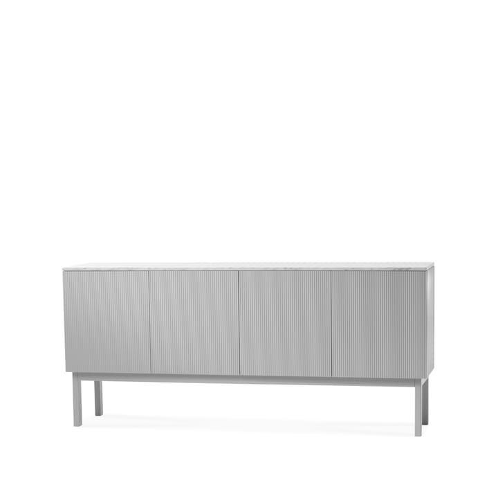 Beam sideboard - lichtgrijs, lichtgrijs onderstel, blad van carrara marmer - A2