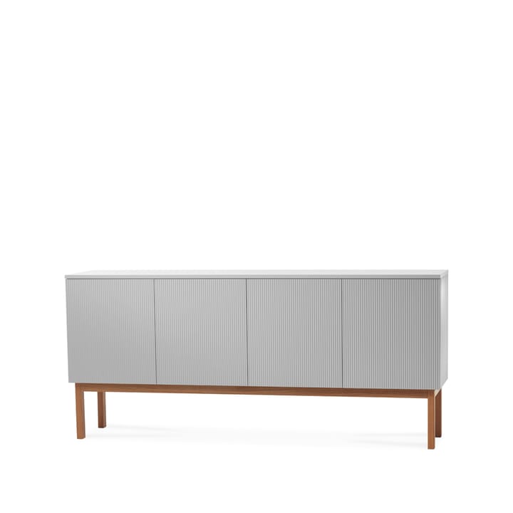 Beam sideboard - lichtgrijs, onderstel van geolied eikenhout - A2