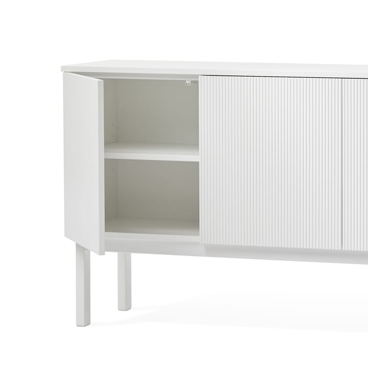 Beam sideboard, lichtgrijs, onderstel van geolied eikenhout A2
