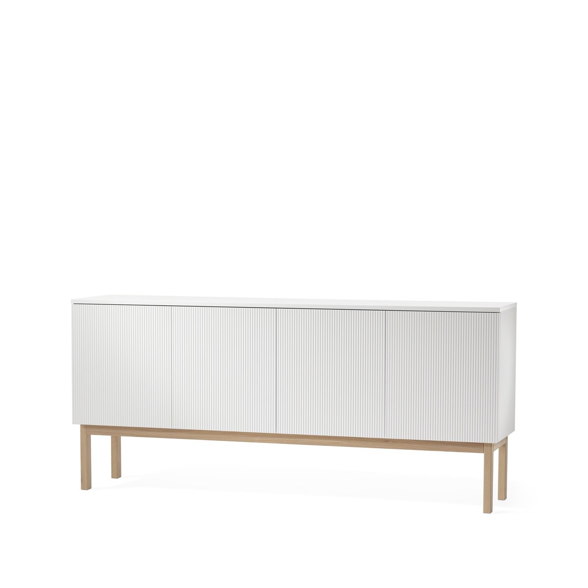 A2 Beam sideboard witte lak, onderstel van witgeolied eikenhout