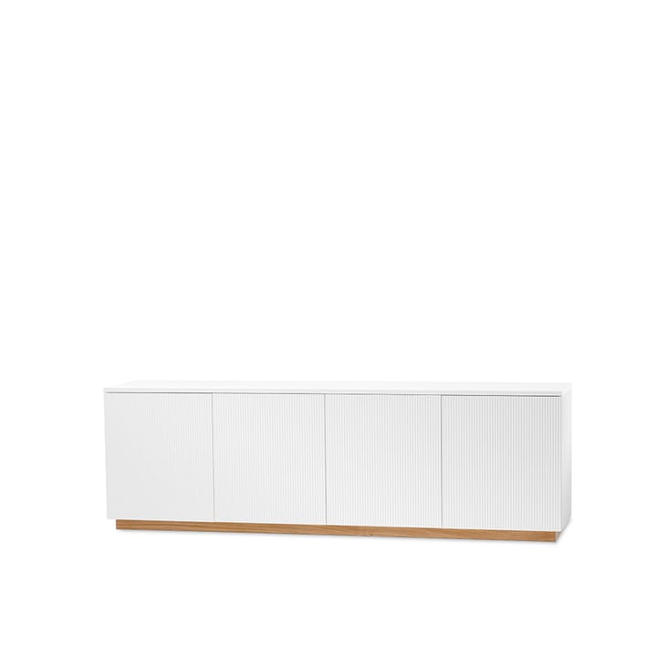 Beam sideboard - witte lak, sokkel van geolied eikenhout - A2